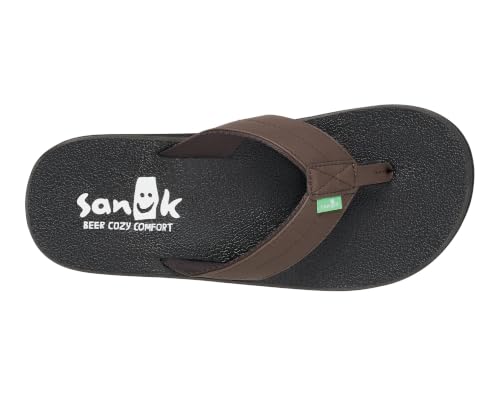 Image of Sanuk Mens Beer Cozy Coaster | Flip Flops for Men | Mens Sandals | Beach Sandals | Supportive & Lightweight | Memory Foam Footbed