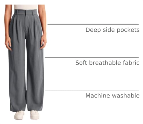 Image of NIMIN High Waisted Work Pants for Women Business Casual Outfits 2026 Office Dress Pants Trousers with Pockets