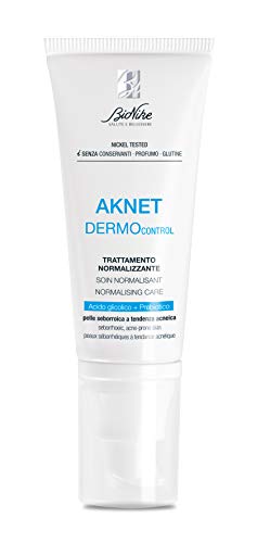 Bionike Aknet - Dermocontrol Trattamento Viso Normalizzante con Acido Glicolico, per Pelli a Tendenza Acneica, Purifica la Pelle e Riequilibra l'Eccesso di Sebo, Dona Opacità, 40 ml