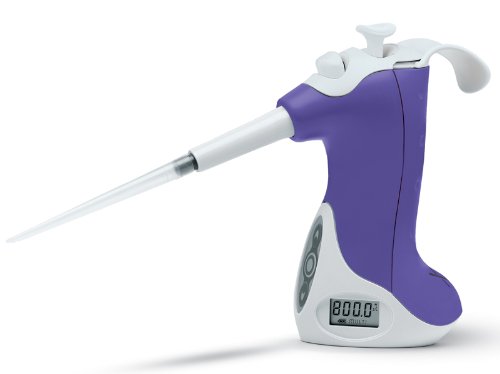 1065-1250 Ovation Single Channel Electronic BioNatural Pipette, 25-1250 microliter Volume, 25-1250µl Graduation Interval, +/-0.75% Accuracy, Purple