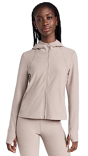Beyond Yoga Women's Spacedye High Energy Hoodie, Birch Heather