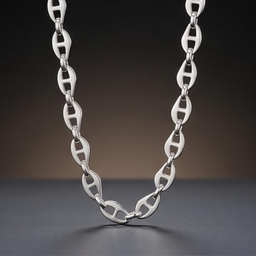Image of THE MEN THING Chain for Men, Luxury Pure Titanium Steel Chain | Silver Stainless Steel Chain | Necklace Jewellery for Men & Boys