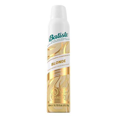 Produktfoto von Batiste Trockenshampoo Blond 200 ml, Dry Shampoo zum Auffrischen und Stylen der Haare, Haarpflege Spray für helles…