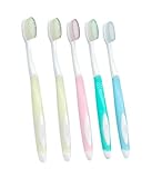 Caibomaoyi Soft Toothbrush with Box,Designed with Cone-Shaped bristles for periodontal Disease,Suitable for Sensitive Teeth and Gum Recession【Soft bristles Colour Vary, 5 Count (Pack of 1)】