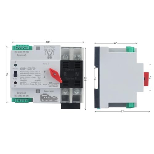 Inverseur source ATS commutateur de transfert automatique double alimentation - 2