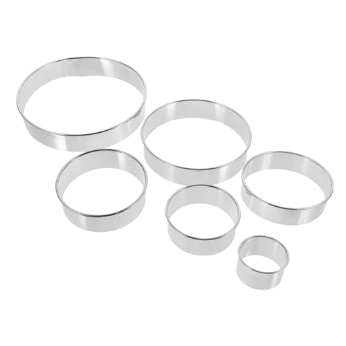 Cabilock Molde Para Empanadillas y Dumplings De Acero Inoxidable, Set De 6 Piezas, Cortadores Redondos Para Masa, Herramienta Práctica Para Cocina Diaria, Adecuado Para Preparar Empanadas y Ravioles