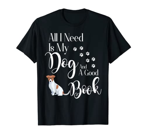 Jack Russell Terrier Camiseta I love My Dog Book Reading Camiseta