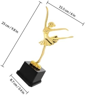 MOBUTOFU Golden Plastic Ballet Trophy Elegant Design for Ballet Recitals and School Awards, Memorable - 1