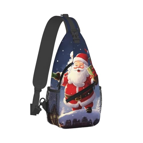 Bolso tipo sling unisex negro con diseño cartoon miniatura 7