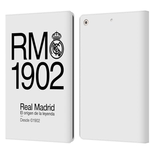 Étui cuir iPad 10.2 Real Madrid CF étui portefeuille tablette Apple housse protection