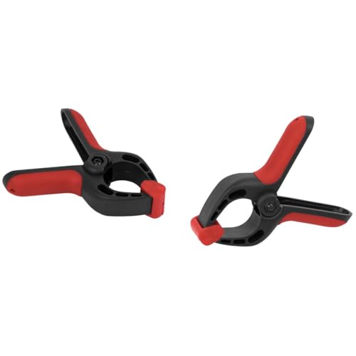 Lot de 2 Pinces à Coller - Longueur 120 mm - Pinces à Ressorts - Serre Joints pour Atelier - Outil de Fixation et Maintien - Outillage Manuel - Utilisation Universelle - Rouge et Noir - Kreator