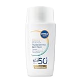 Protector Solar Facial NIVEA SUN Fluido Diario Derma Skin Clear Con Niacinamida Anti-Imperfecciones Fps50+, Acabado Seco...