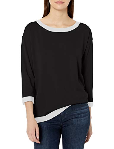 Karl Lagerfeld Paris Women's Sweater, Black/White, Large