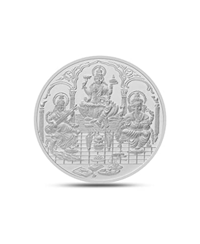 P. N. Gadgil Jewellers 24K (999) 10 gms Shree Trimurti Silver Coin