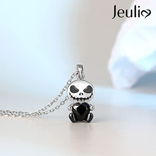 Jeulia Hug Me Love Confession Skull Heart Cut Sterling Silver Necklace for Women Wife Girlfriend Engagement Wedding Anniversary or Birthday Christmas With Jewelry Box4