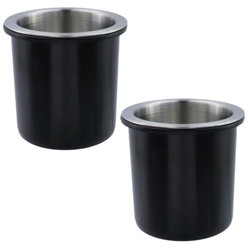 Dnyta 2 Set Cup Holder Insert, Metal and Plastic Sofa Recliner Cups Holder Replacement, Poker Table Cup Holders, for Table, Sofa, Boats, Bench, RV Cars(4.1