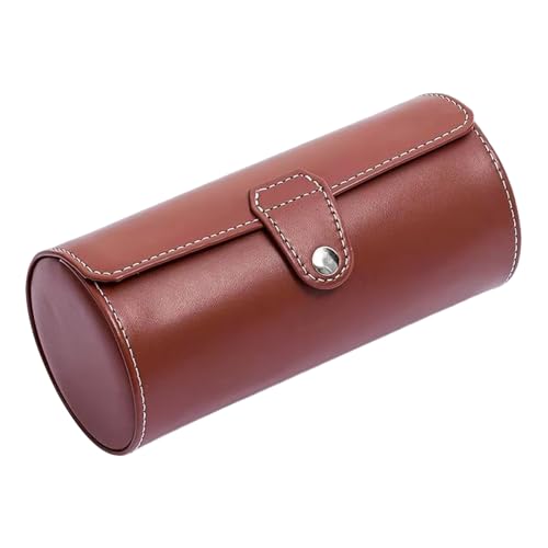 Étui de transport pour bracelet – Boîte de transport à bijoux en cuir synthétique avec 3 emplacements, étui de voyage pour rouleau de montre, boîte rigide pour montres, rouleau en cuir PU, accessoires
