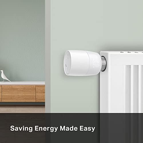 TP-Link Kasa Smart Radiator Thermostat Starter KIT, Smart Radiator Valve, Energy Saving, LED display, Smart Schedule, Works with Alexa & Google Home, No bridge required, Easy installation(KE100 KIT)
