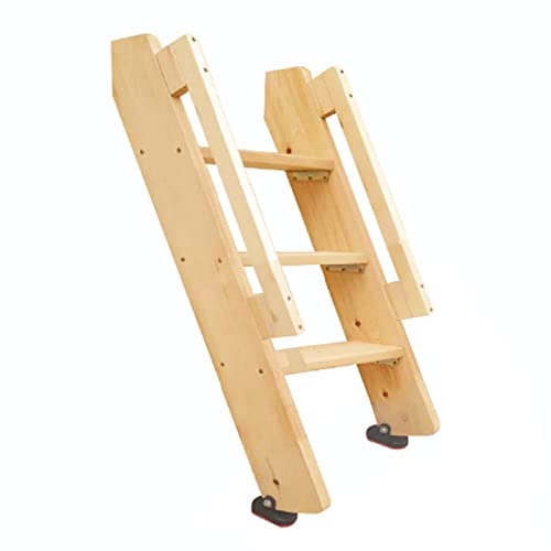 BABYCE Bed Ladders for High Bed Bunk Bed Ladder 46cm Wide Solid Wood RV Bunk Ladders, 3/4 Rung Ladder with All Install Fiiting, Household RV Loft Cabin Slanted Ladder, Max Load 330lbs