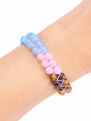 Image of Top Plaza Bead Chakra Bracelet 7 Chakras Healing Crystals Bracelet Yoga Stone Beads Bracelets Meditation Relax Anxiety Bangle for Womens Mens