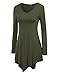 MBJ WT737 Womens Long Sleeve Handkerchief Tunic XL OLIVE