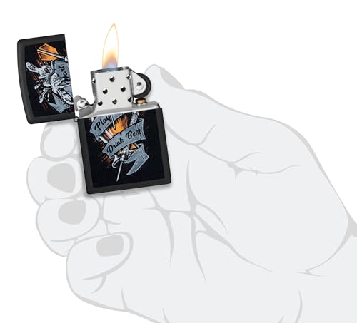 Image of Zippo Darts Design Black Matte,Windproof Pocket Lighter, Refillable, (BIS Certified)