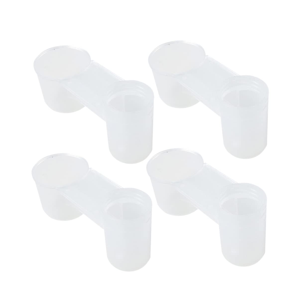POPETPOP Bebedero Automático para Palomas y Loros Doble Puerto, Paquete de 10 Unidades de Plástico Blanco, Fácil Limpieza para Uso en Casa o Zoológico