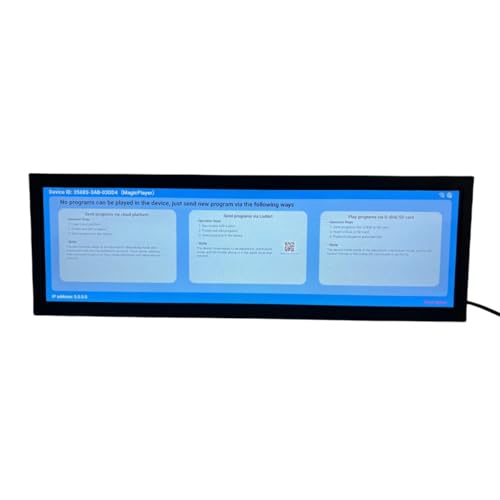 Image of 28.6 Inch (698.4x196.4mm Viewable) Ultra-Wide Android LCD Shelf Screen | Stretched Bar Digital Signage w /Optional Touch | Cloud /USB /App Control