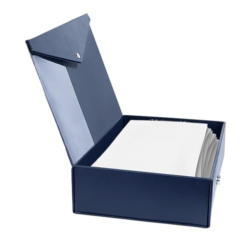 A4ドキュメントオーガナイザー、ポータブルプロジェクトプロジェクトケース、A4防水ペーパーディバイダー付き - A4ファイル収納ボックス 一体型の蓋デザイン A4ファイルT