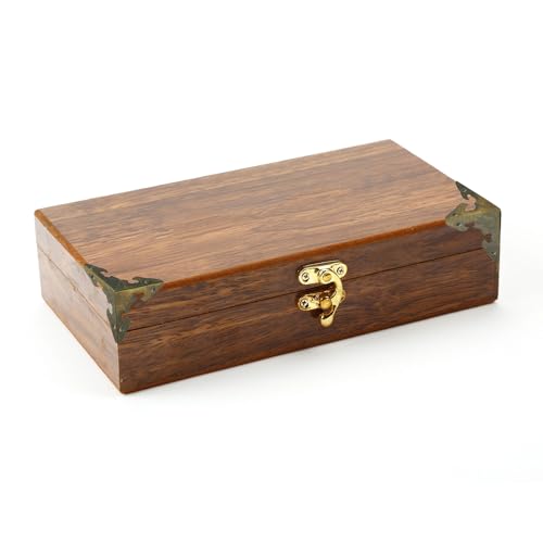 Image of uxcell 20 Pcs Decorative Box Corner Cover, 49mm Metal Edge Guard, Furniture Corner Edges Protector with Screws, Bronze