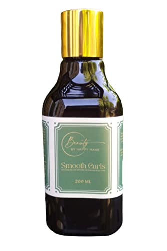 Smooth curls by Happy Mane hair growth oil with Rosemary, Avocado, grapeseed oil, Natural Detangler for Curly & Afro Hair