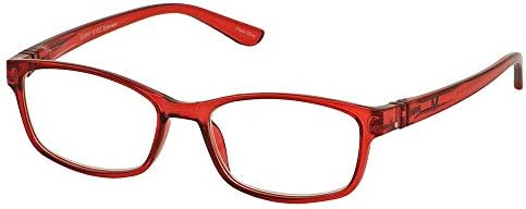 BUNNY EYEZ Readers - RUTHIE - Reading Glasses with a Tiltable & Flippable Frame - Chic & Modern Design - Diopter Strength of +1.50 to +3.00 - Candy Apple Red Crystal, 1.50