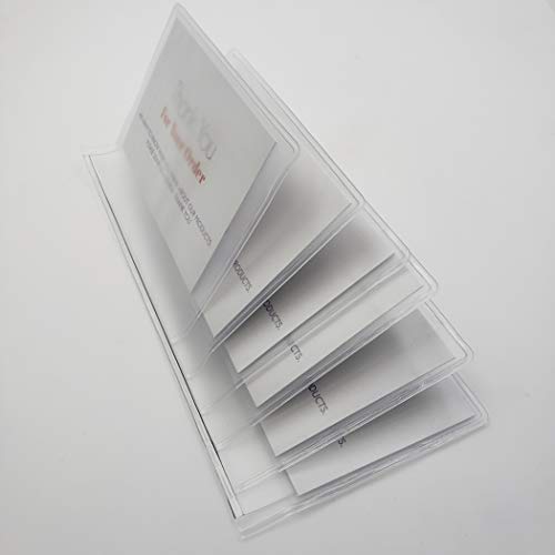 Pack Of 2 Wallet Inserts Clear Plastic Vinyl Picture And Card Holder Checkbook 6 Page #TOP3