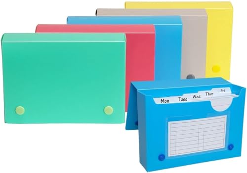 Estuche para tarjetas de índice de 3 x 5 1InTheOffice contra extravío de notas pack de 6