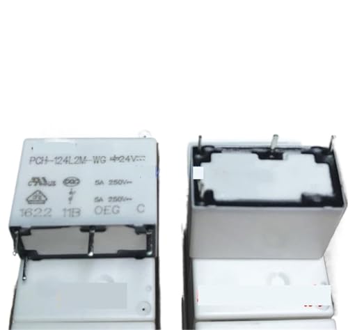 Relais PCH-124L2M-WG 24V CC 5A 250V CA pour circuit imprimé en lot de 10 pièces