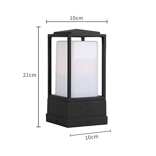 Lanterne pilier décorative extérieure moderne pour allée de jardin et cour - 8