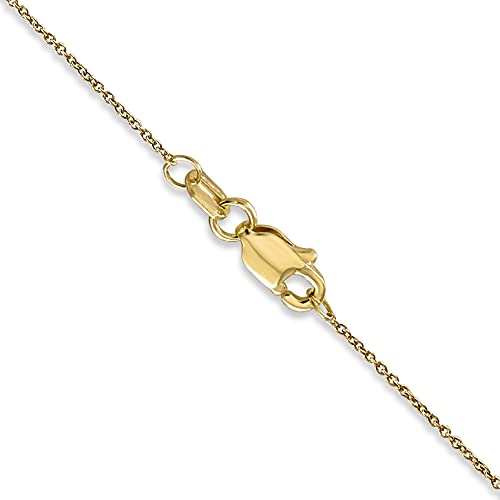IceCarats 14K Solid Yellow Gold 0.75mm Cable Chain Necklace3