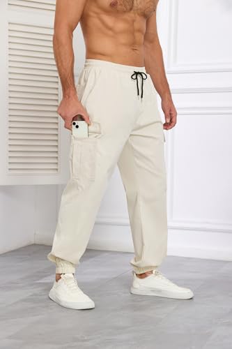 ZAFUL Mens Casual Cargo Pants Drawstring Hiking Outdoor Streetwear Track Joggers Sweatpants with Pockets4