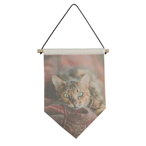 Drapeau sur toile suspendre chat décoration murale salon chambre