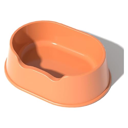 Refoya ペットベッド 犬 ベッド 猫 ベッド ペット ソファー 洗える プラスチック製 ハウス 丈夫で長持ち 通年タイプ 寝床 用 クール ソファ かわいい 滑り止め 耐噛み 通年適用 型崩れしない 清掃しやすい (オレンジ,楕円形)