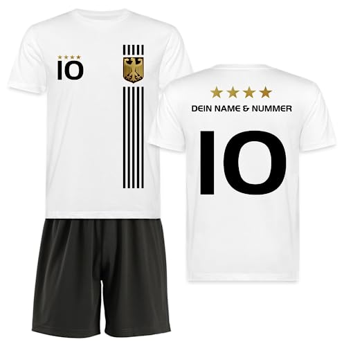 Kinder & Unisex Personalisiertes Fußball Trikot aus 100% Baumwolle...