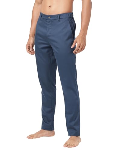 Image of Jockey IM26 Men's Super Combed Cotton Rich Elastane Stretch Woven Fabric Slim Fit All Day Pants with Side Pockets