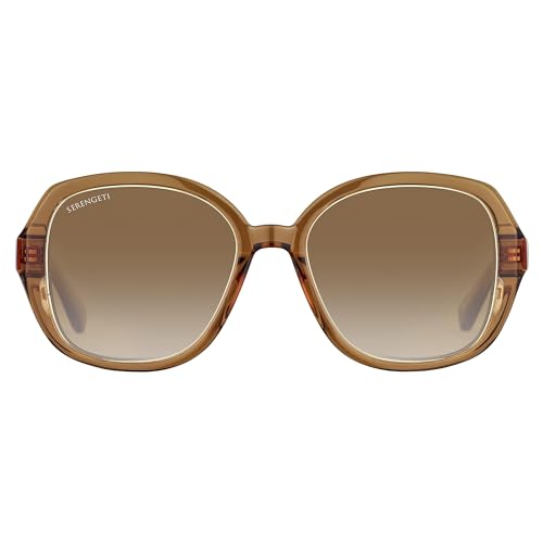 Serengetti Rectangular Hayworth Shiny Crystal Caramel Brown-Non Polar Drivers, Multi, One Size3