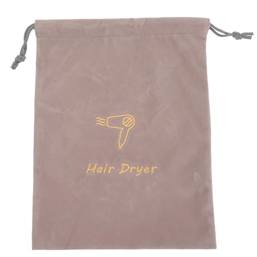 Lurrose Sturdy Fabric Hair Dryer Bag Drawstring Storage Pouch for Travel Hotel Makeup