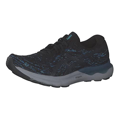 ASICS Nimbus 24 MK Straßenlaufschuhe für Männer Schwarz Hellblau 46 EU