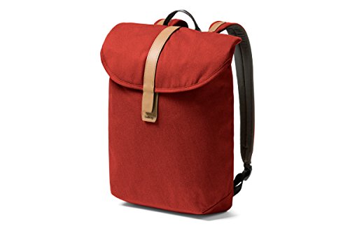 Bellroy Slim Backpack (Compact Daypack, Holds Laptops Up to 15 Inches, Magnetic Strap Closure) - Red Ochre