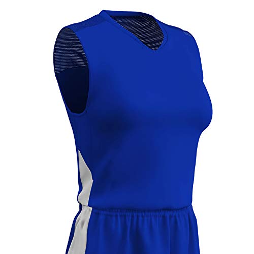 Maillot basket-ball femme Champro fini la transpiration en match taille XL bleu blanc