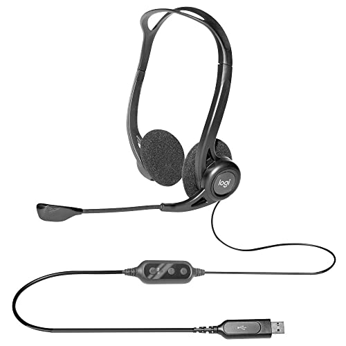 Logitech 960 Casque Filaire Ecouteurs Stéréo avec Micro Anti Parasite USB Poids Léger Commandes Intégrées sur le Cordon PCMacPortable - vue 4
