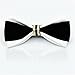 Men's Handmade Faux Leather Bow Tie With Gemstone Accent Formal High-End Nightclub Fashion Accessory