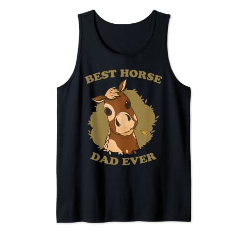 Hombre Best Horse Dad Ever caballo, papá, pony, padre, caballo, jinete Camiseta sin Mangas